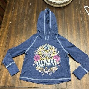 Oshkosh Girls semi-cropped top hooded long sleeve.